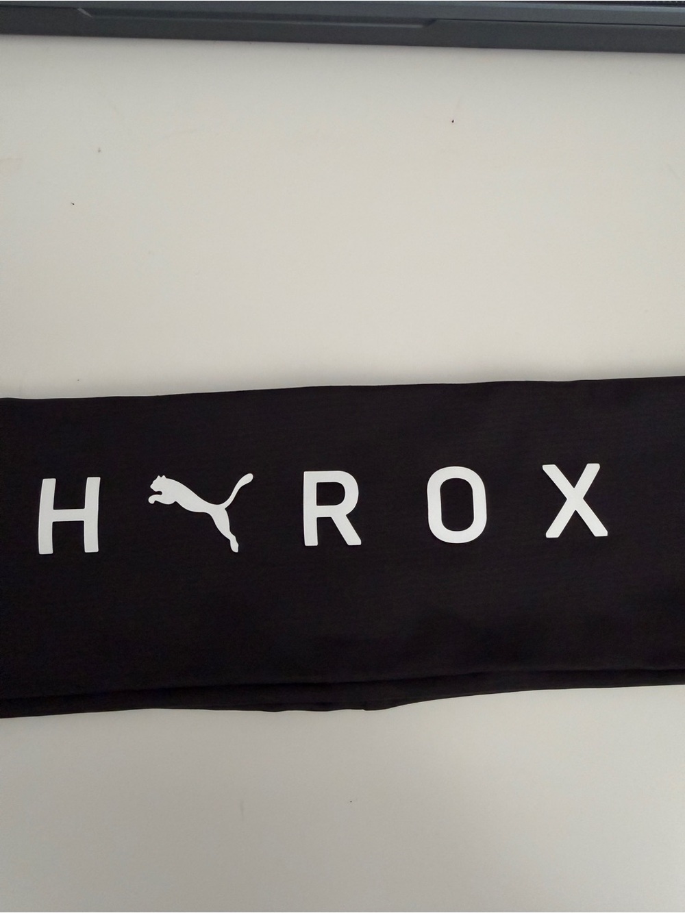 Puma Hyrox Black Headband with White Logo - Picture 2 of 4